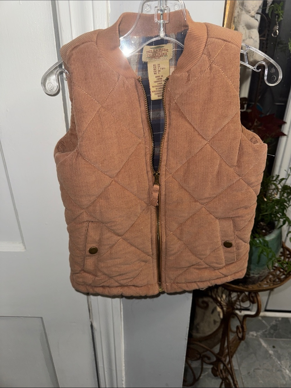 The Children's Place Quilted Corduroy Vest - Rust Brown